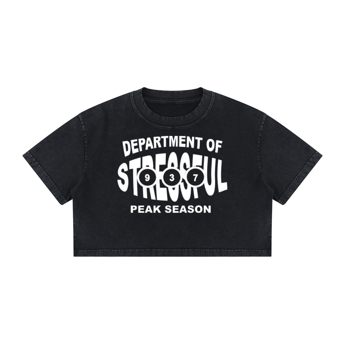 Women's Mineral Wash Cotton Crop T-Shirt