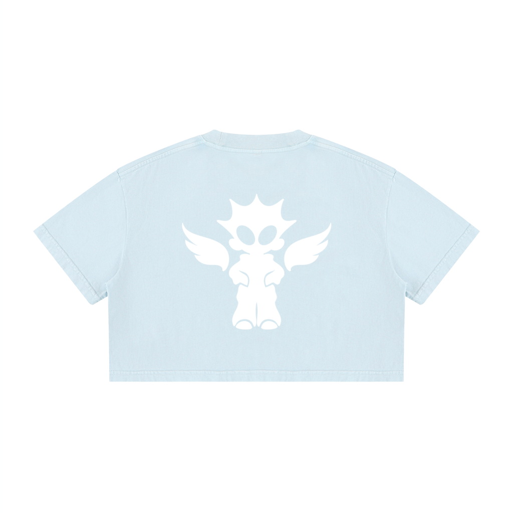 Women's Mineral Wash Cotton Crop T-Shirt