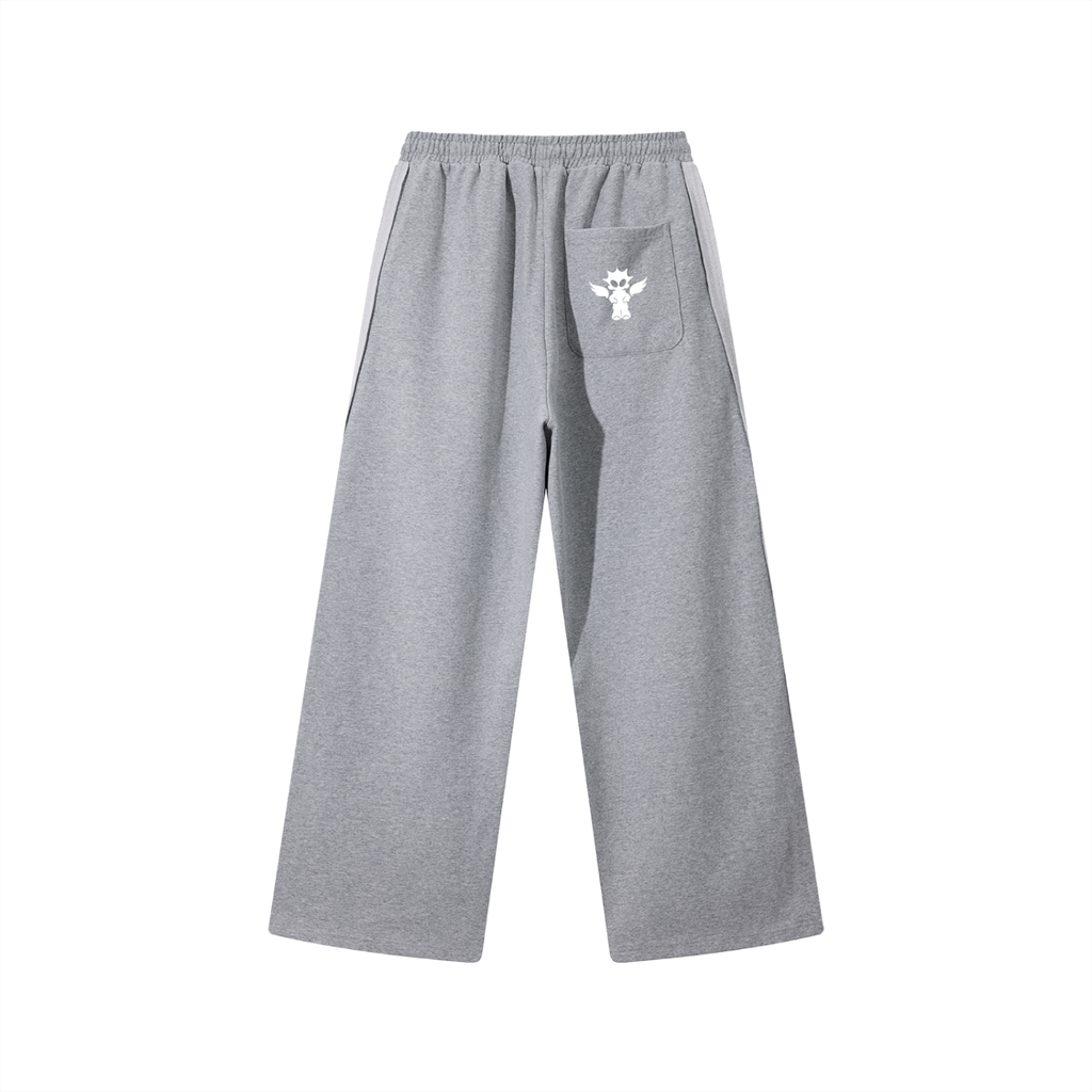 Contrast Tape Straight-Leg Sweatpants