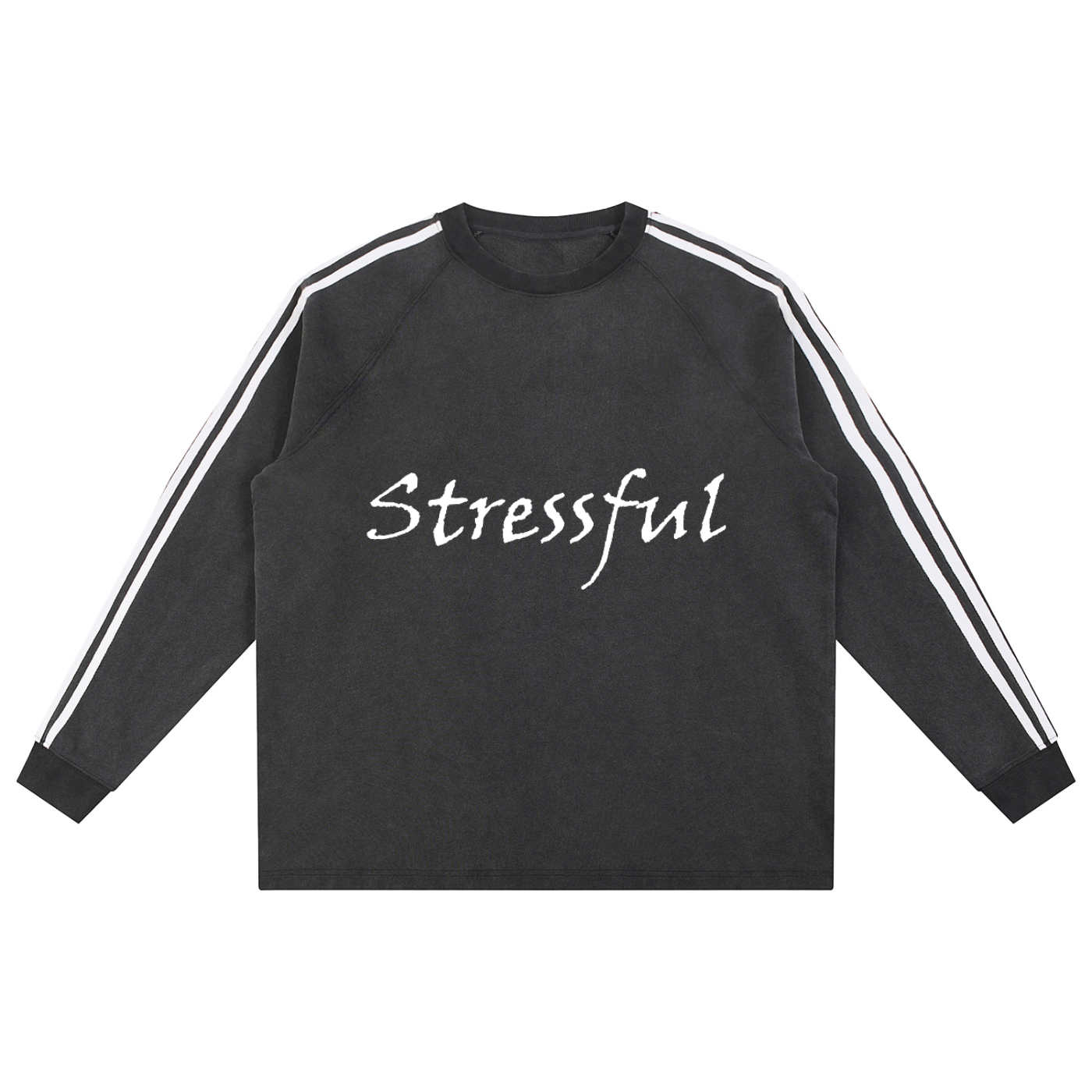 Snow Washed Contrast Tape Sweatshirt