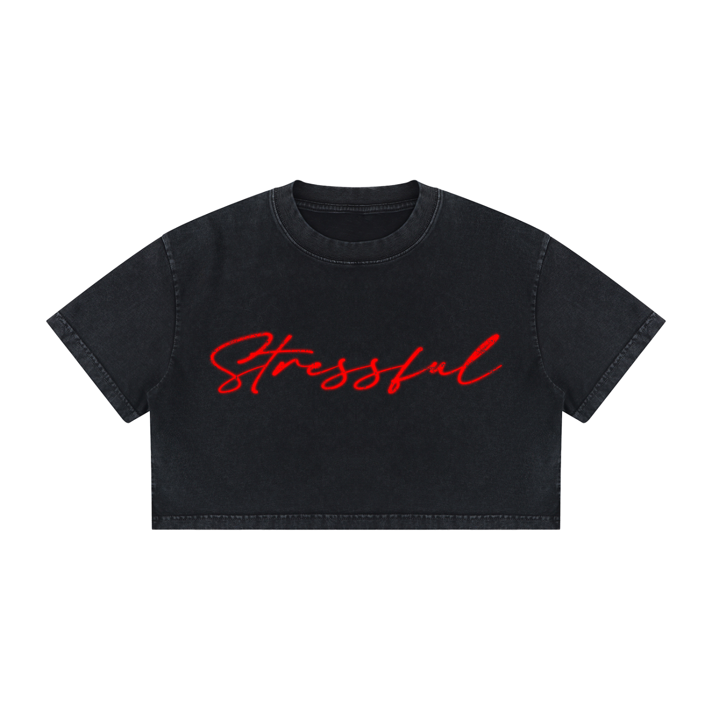 Women's Mineral Wash Cotton Crop T-Shirt