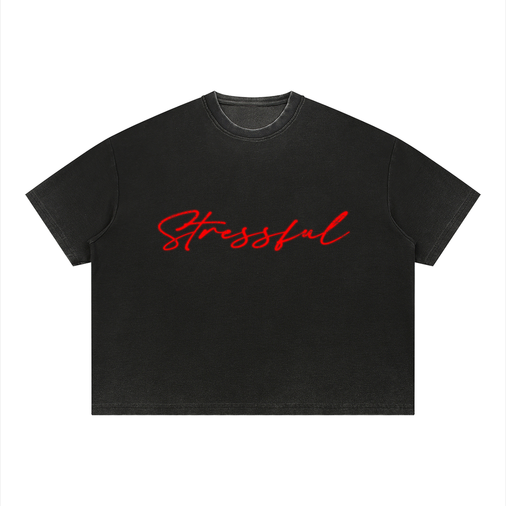 Unisex Vintage Wash Sunfade Boxy Waffle T-Shirt