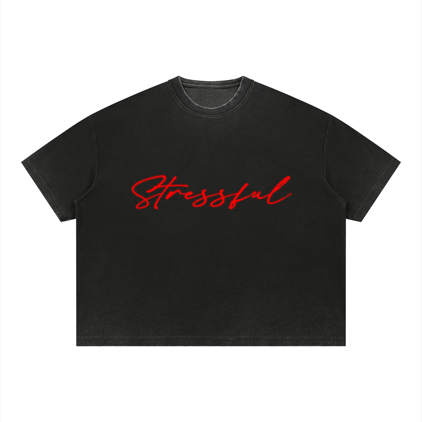 Unisex Vintage Wash Sunfade Boxy Waffle T-Shirt