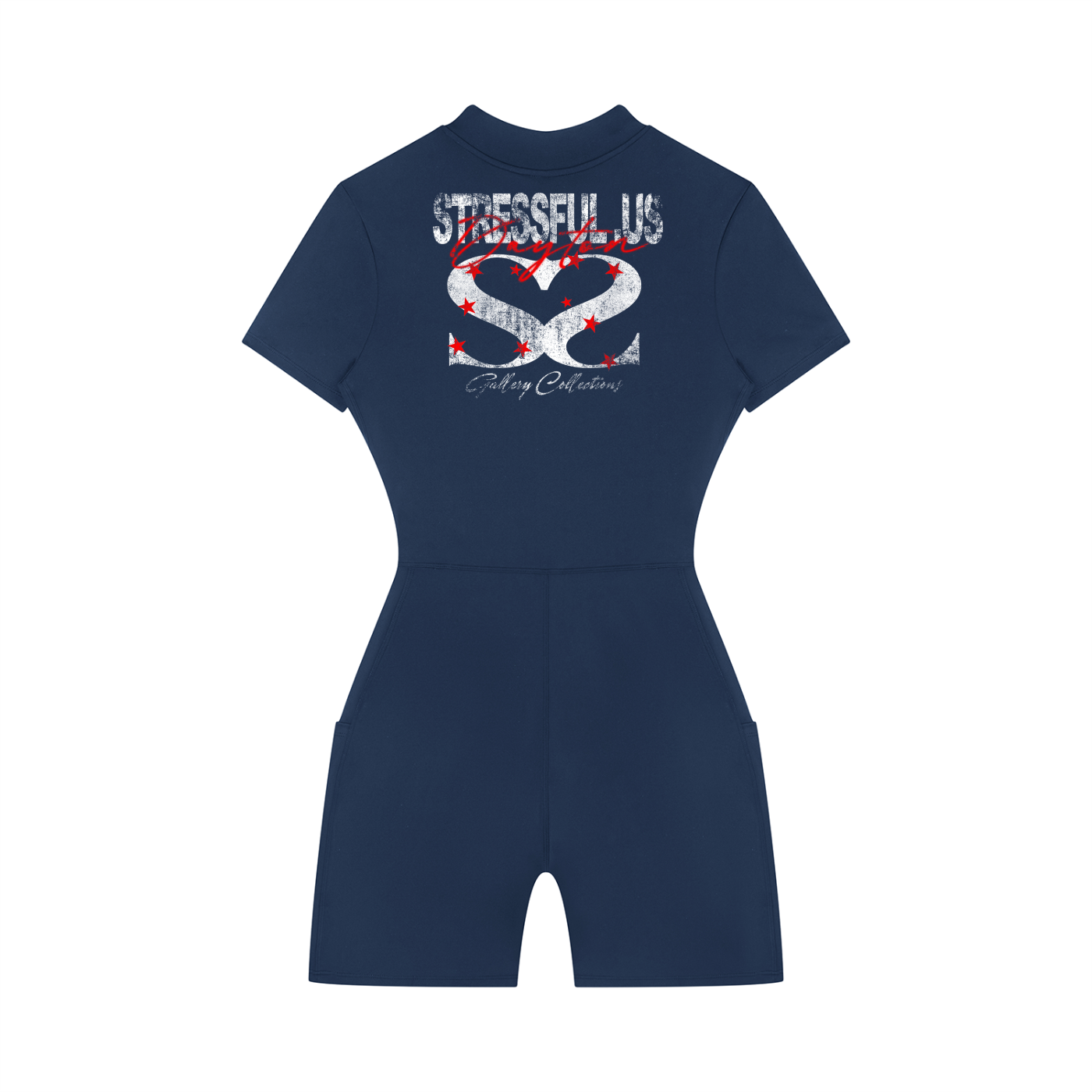 Women's Quarter-Zip Short Sleeve Romper