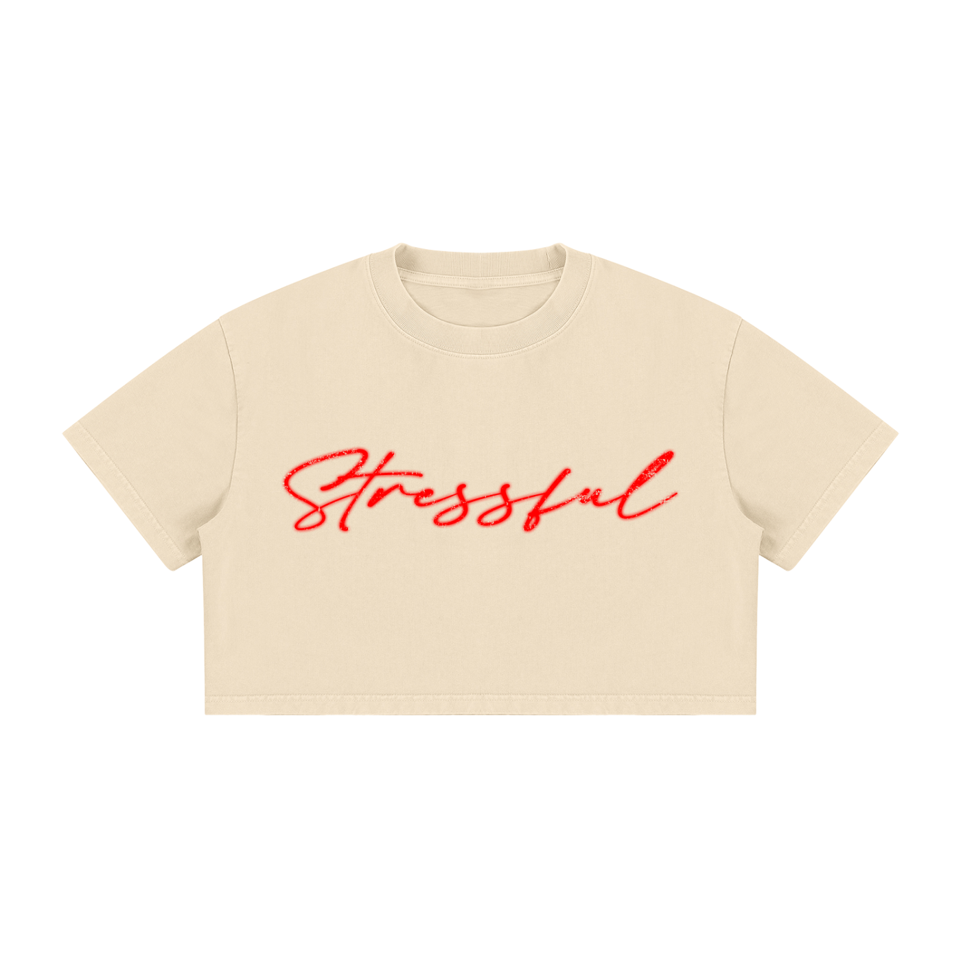 Women's Mineral Wash Cotton Crop T-Shirt