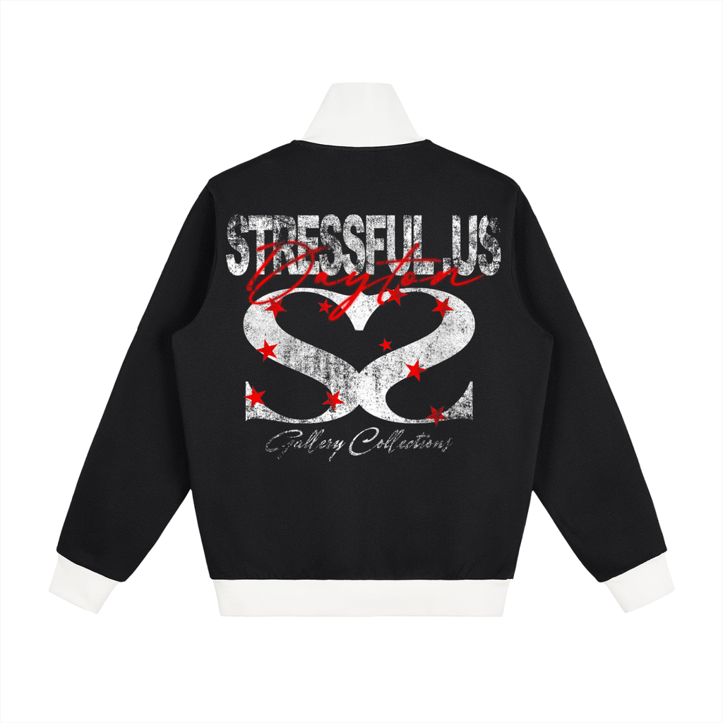 Contrast Side Stripe Fleece Track Jacket