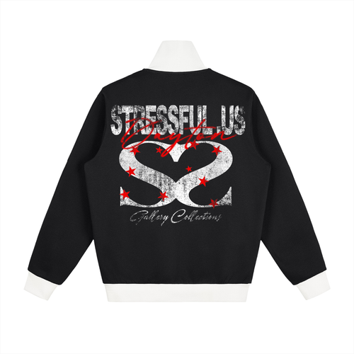 Contrast Side Stripe Fleece Track Jacket