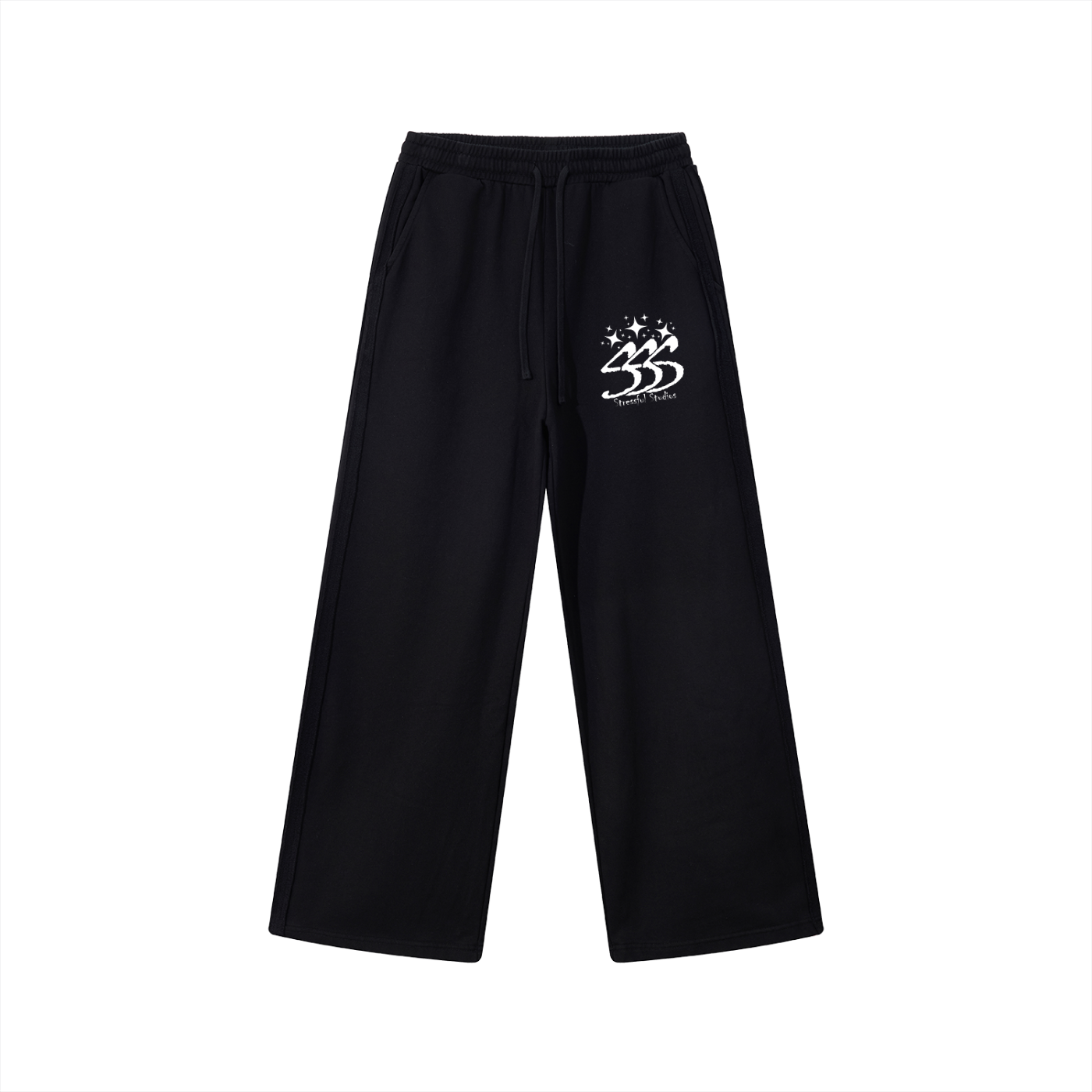 Contrast Tape Straight-Leg Sweatpants