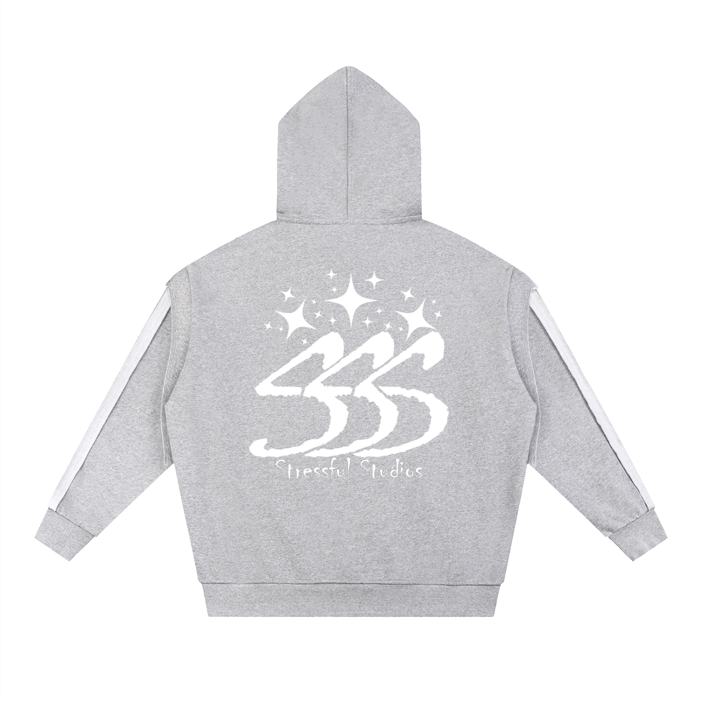 Contrast Tape Raw Edge Double Layered Hoodie