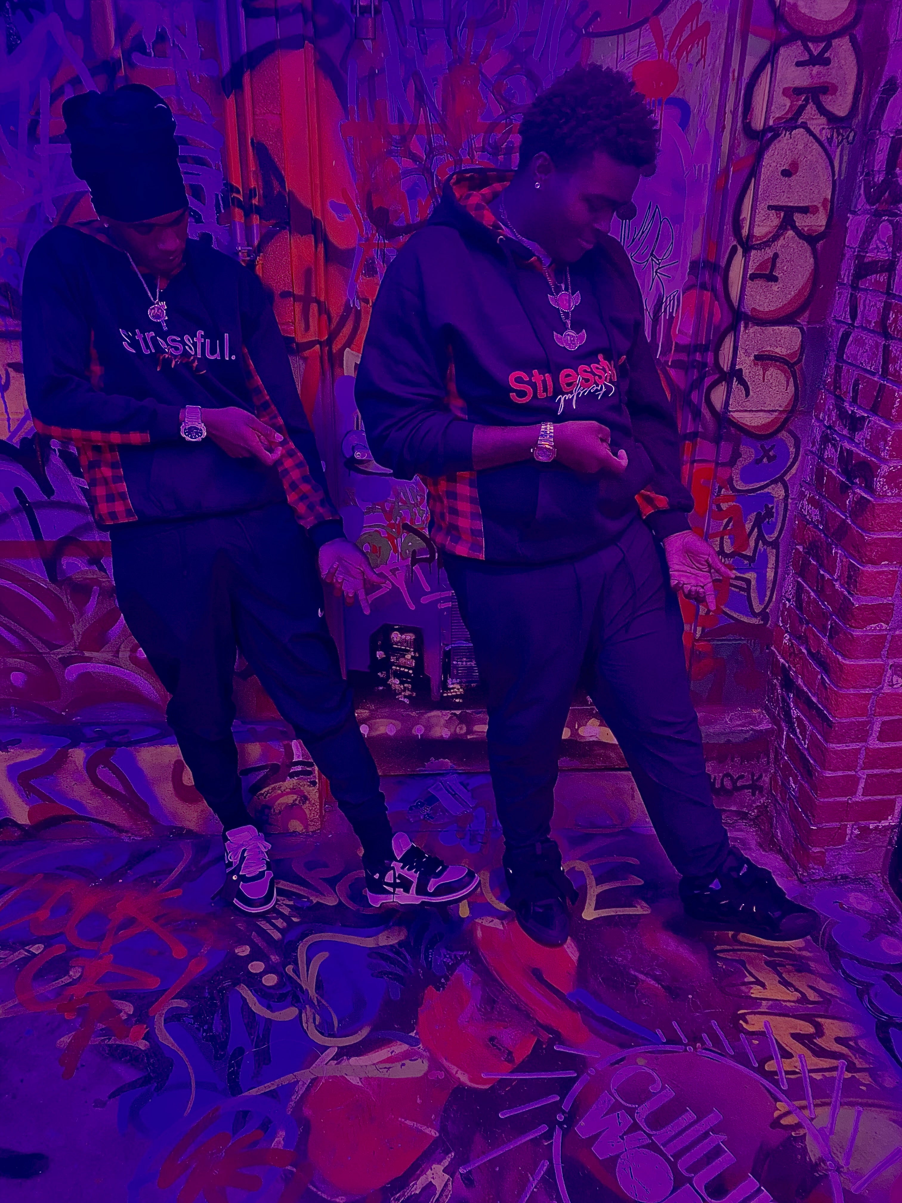 Stressful. Checkers Hoodie