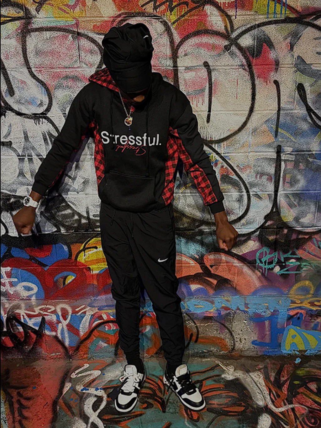 Stressful. Checkers Hoodie