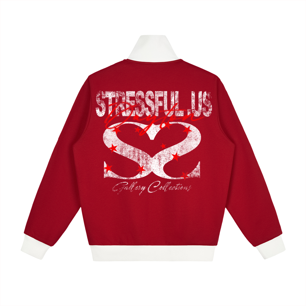 Contrast Side Stripe Fleece Track Jacket