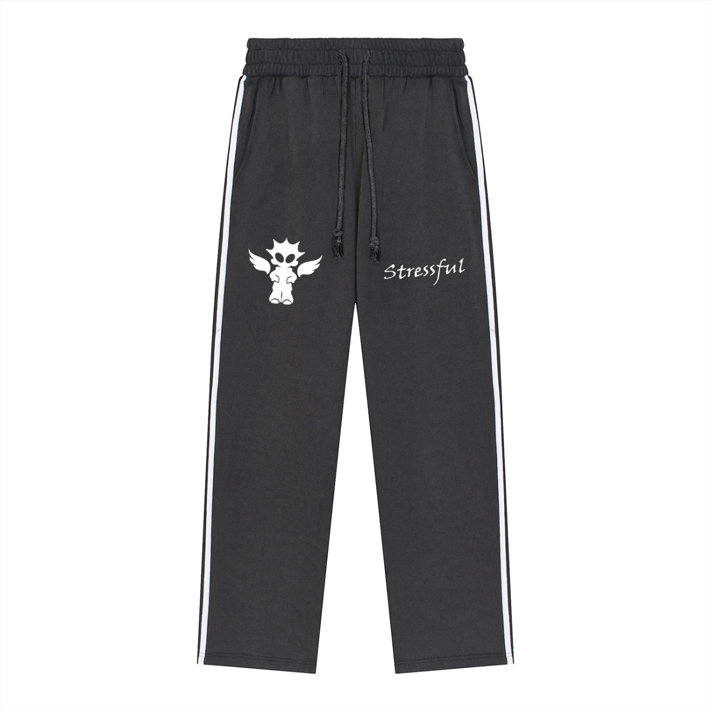 Snow Washed Contrast Tape Sweatpants