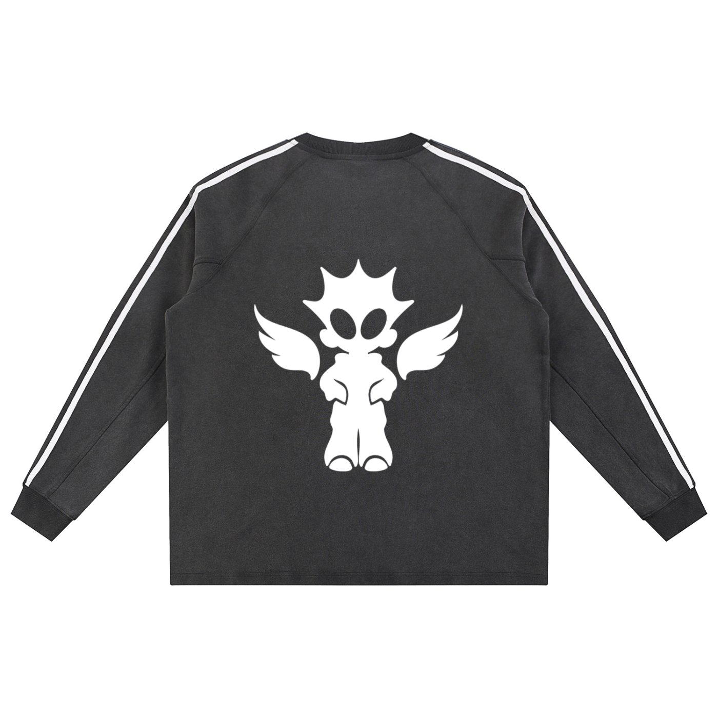 Snow Washed Contrast Tape Sweatshirt