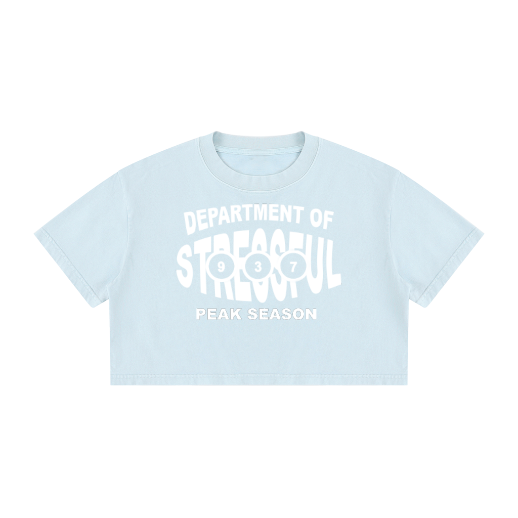 Women's Mineral Wash Cotton Crop T-Shirt