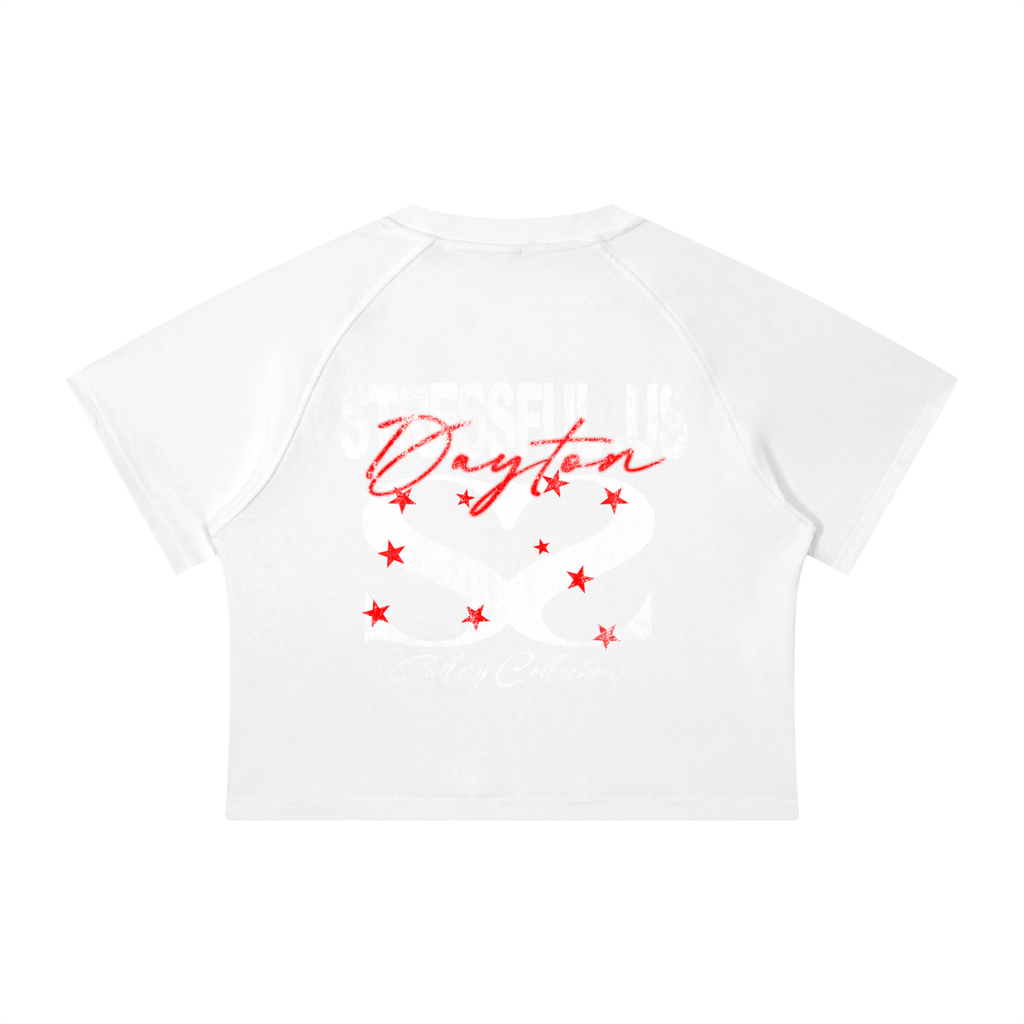 Women's Mineral Wash Raglan Crop T-Shirt