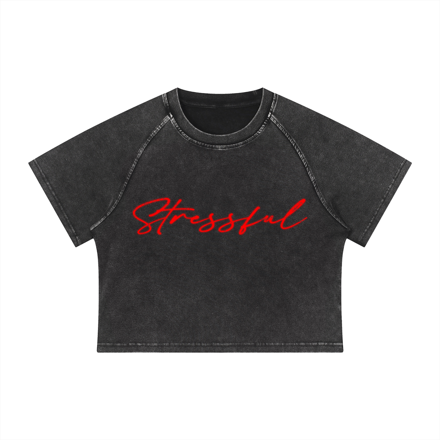 Women's Mineral Wash Raglan Crop T-Shirt