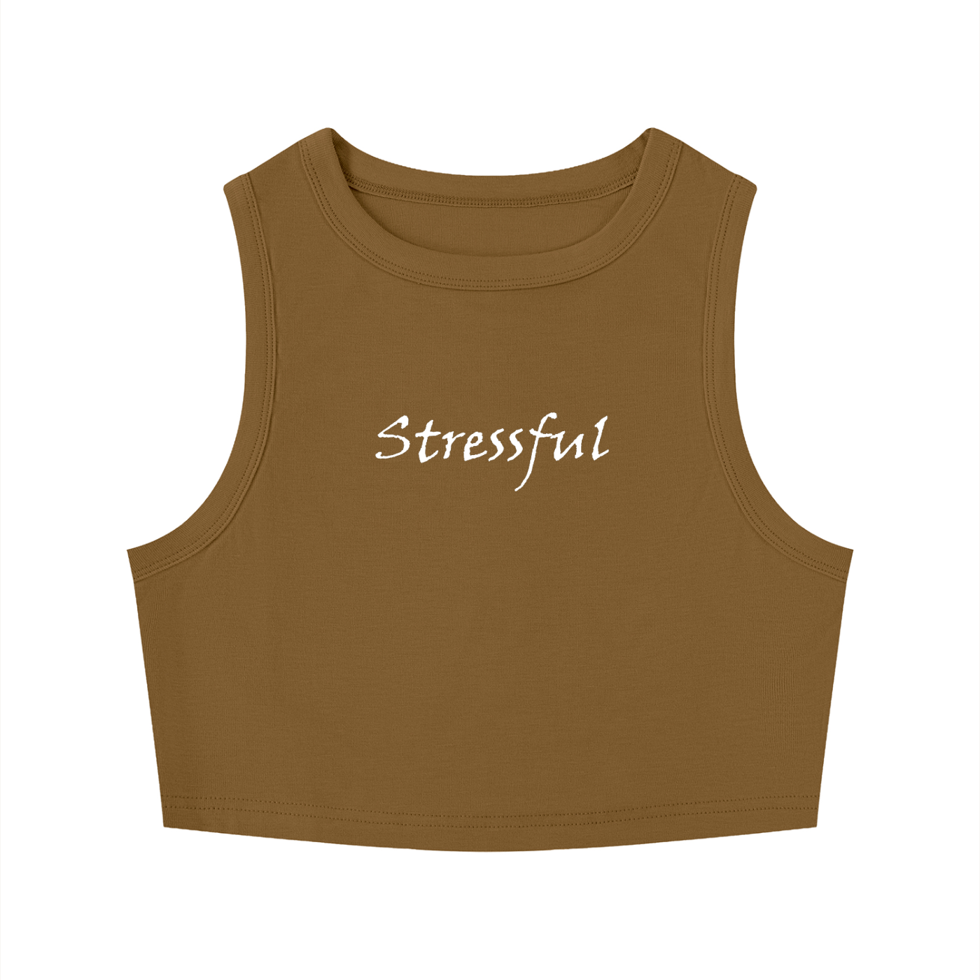 Women's Tight Crewneck Crop Tank Top
