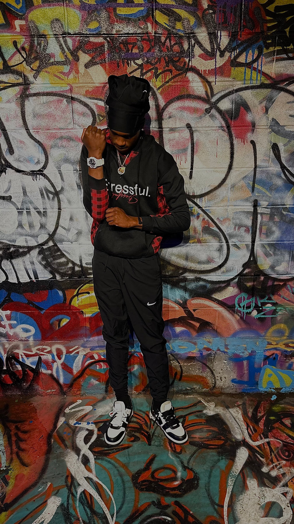 Stressful. Checkers Hoodie