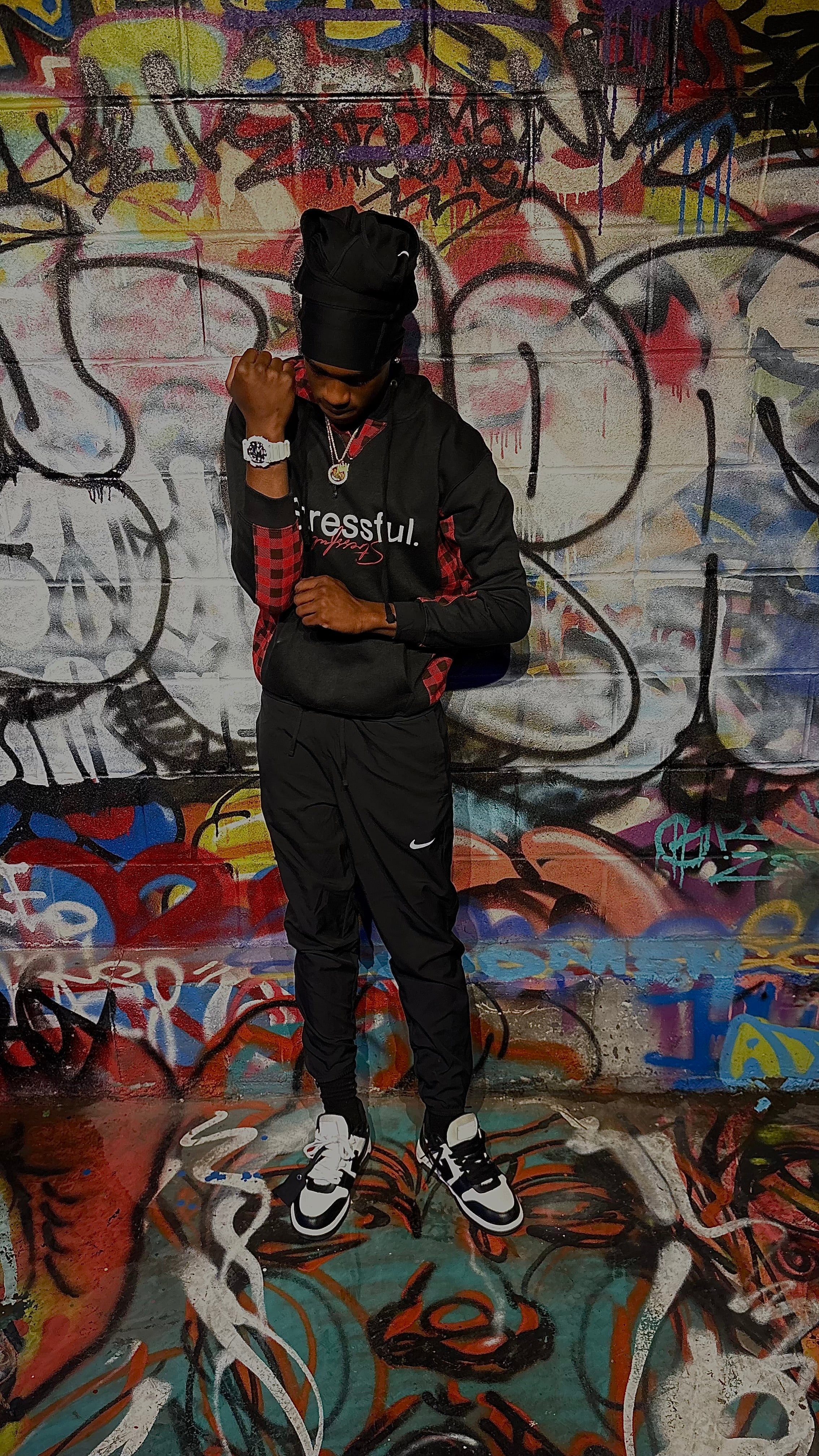 Stressful. Checkers Hoodie