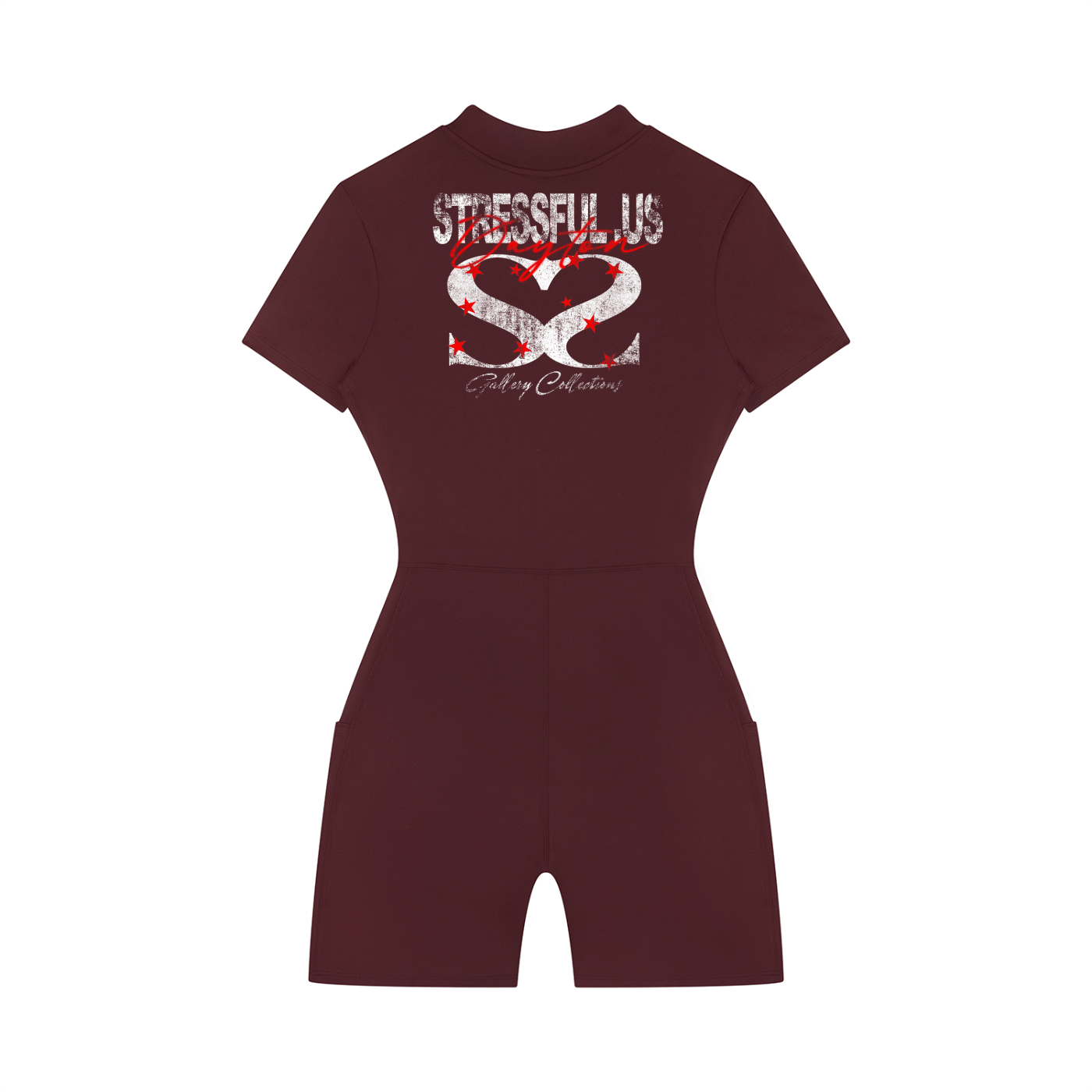 Women's Quarter-Zip Short Sleeve Romper