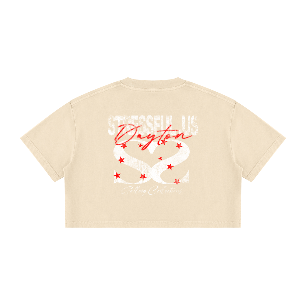 Women's Mineral Wash Cotton Crop T-Shirt
