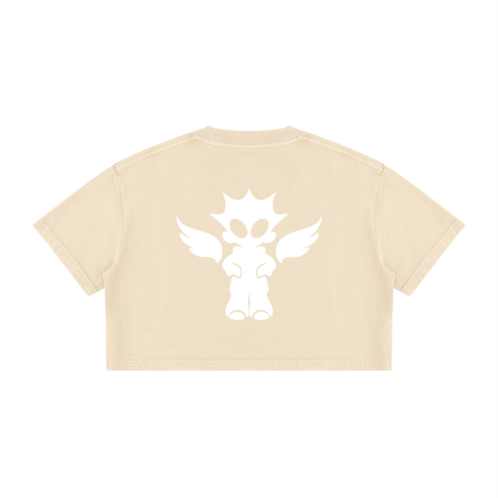 Women's Mineral Wash Cotton Crop T-Shirt