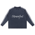 Snow Washed Contrast Tape Sweatshirt