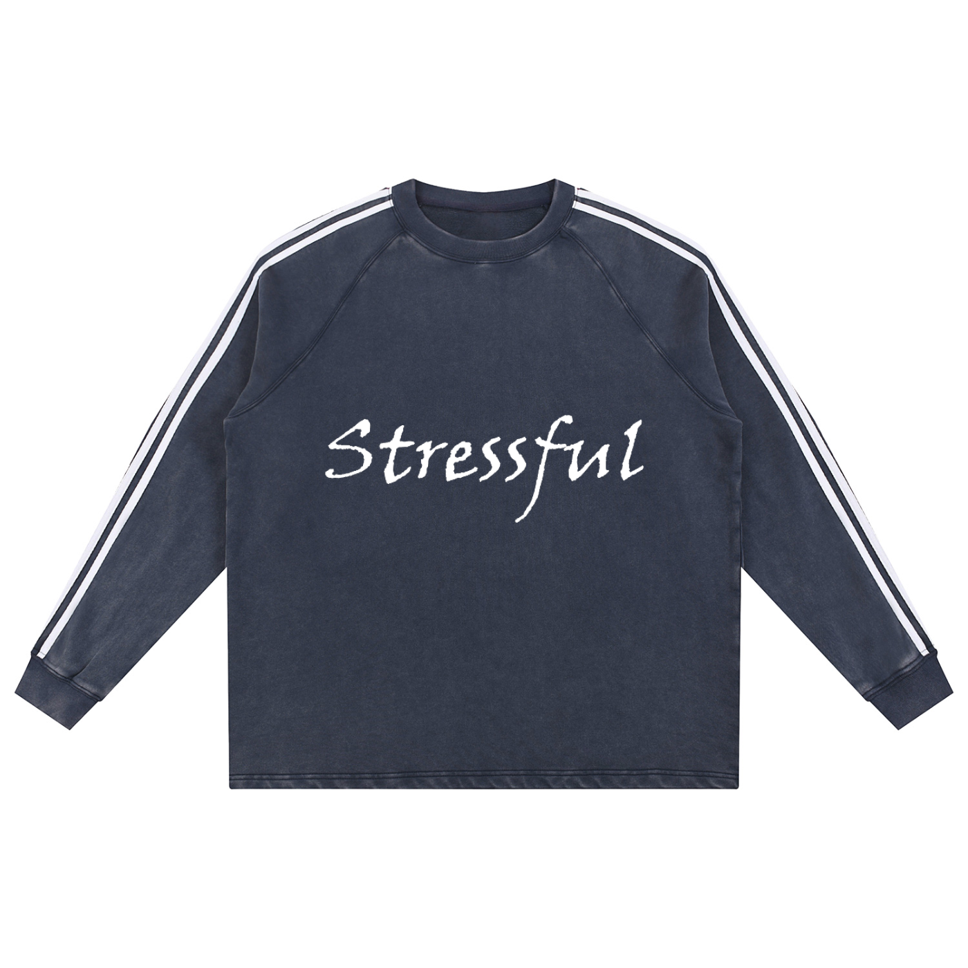 Snow Washed Contrast Tape Sweatshirt