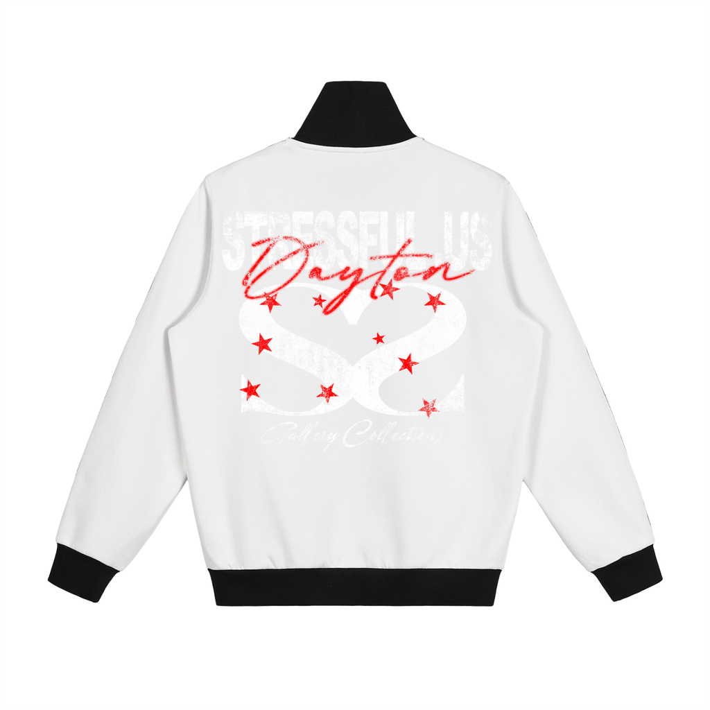 Contrast Side Stripe Fleece Track Jacket