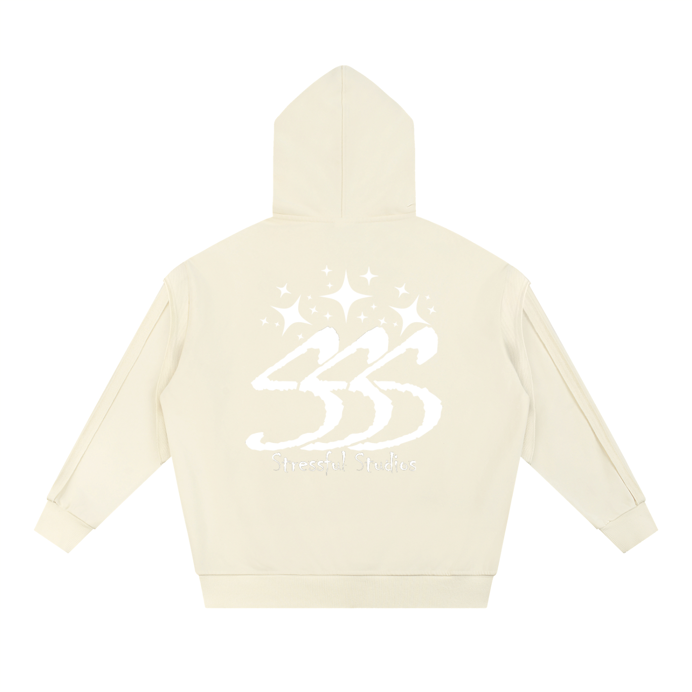 Contrast Tape Raw Edge Double Layered Hoodie