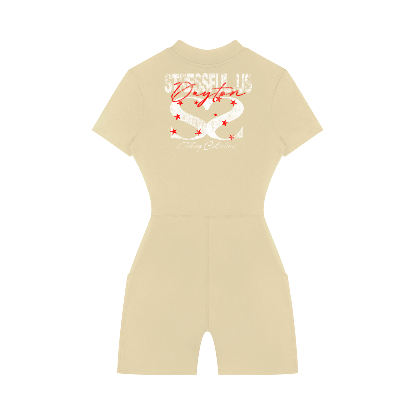 Women's Quarter-Zip Short Sleeve Romper