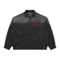 Unisex Vintage Wash Full-Zip Denim Jacket