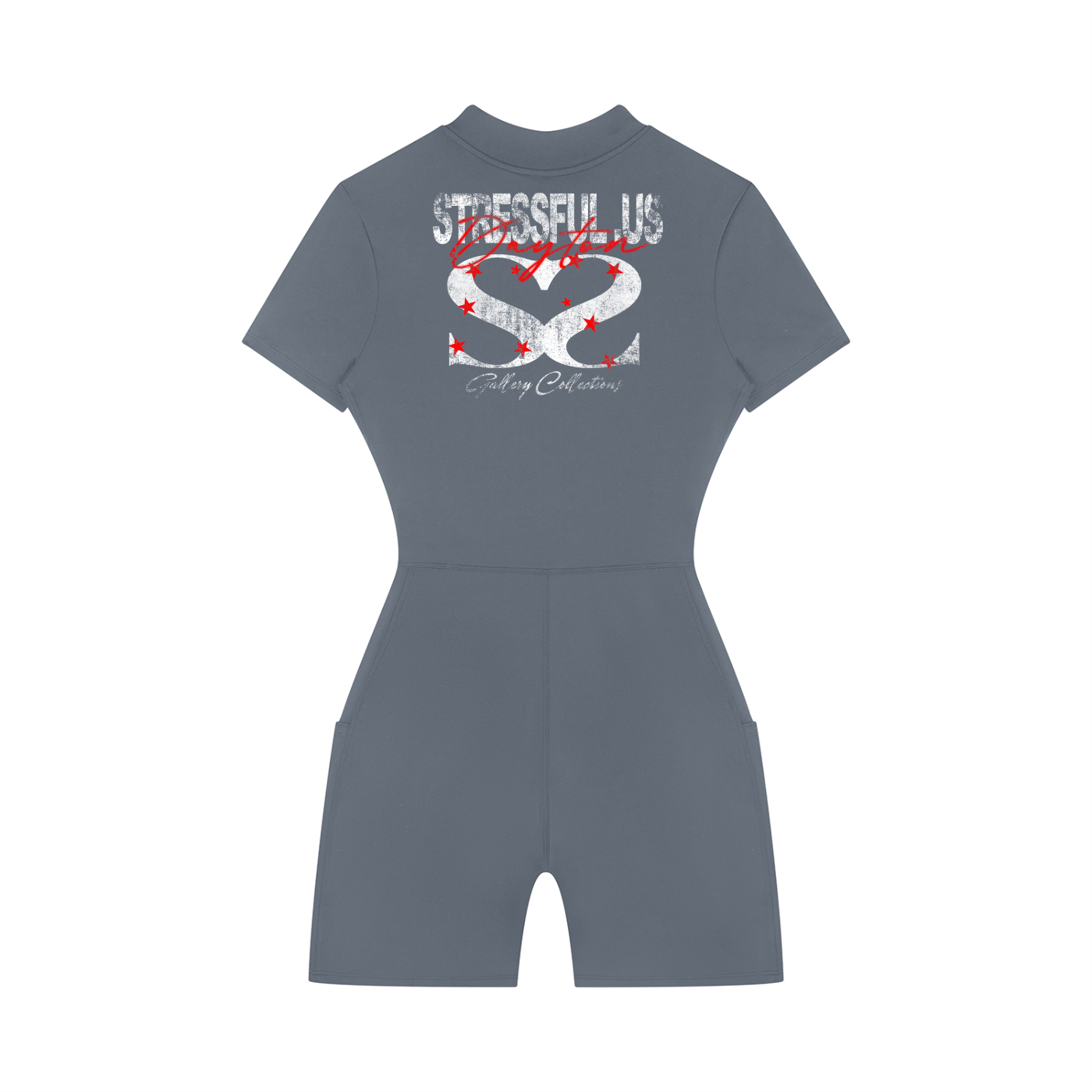 Women's Quarter-Zip Short Sleeve Romper