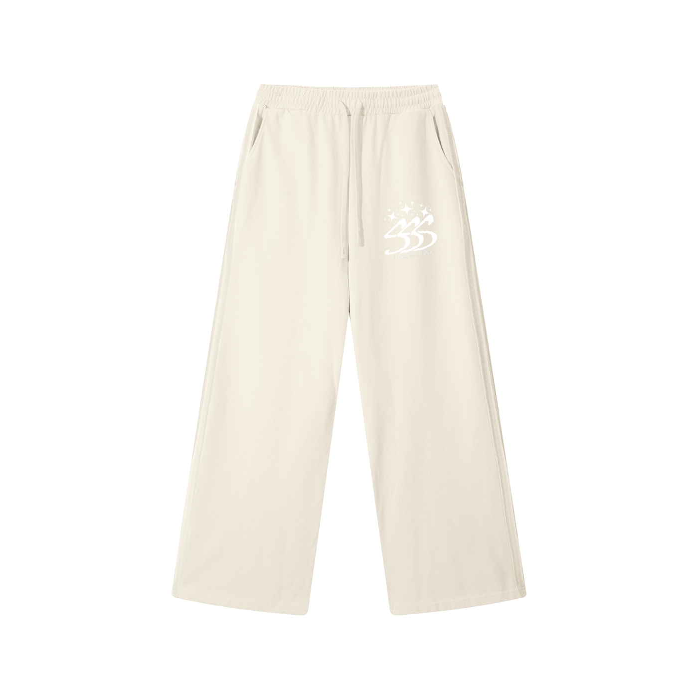 Contrast Tape Straight-Leg Sweatpants