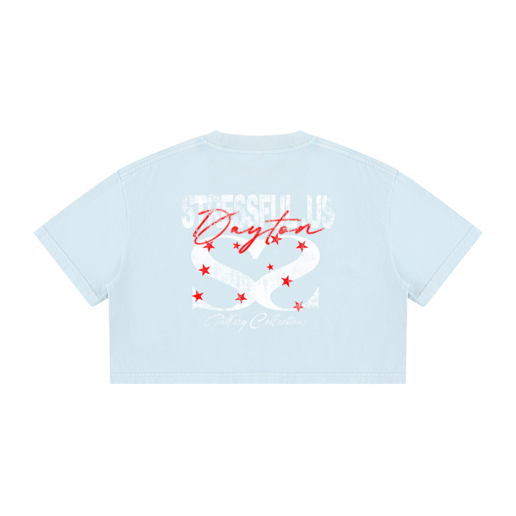Women's Mineral Wash Cotton Crop T-Shirt