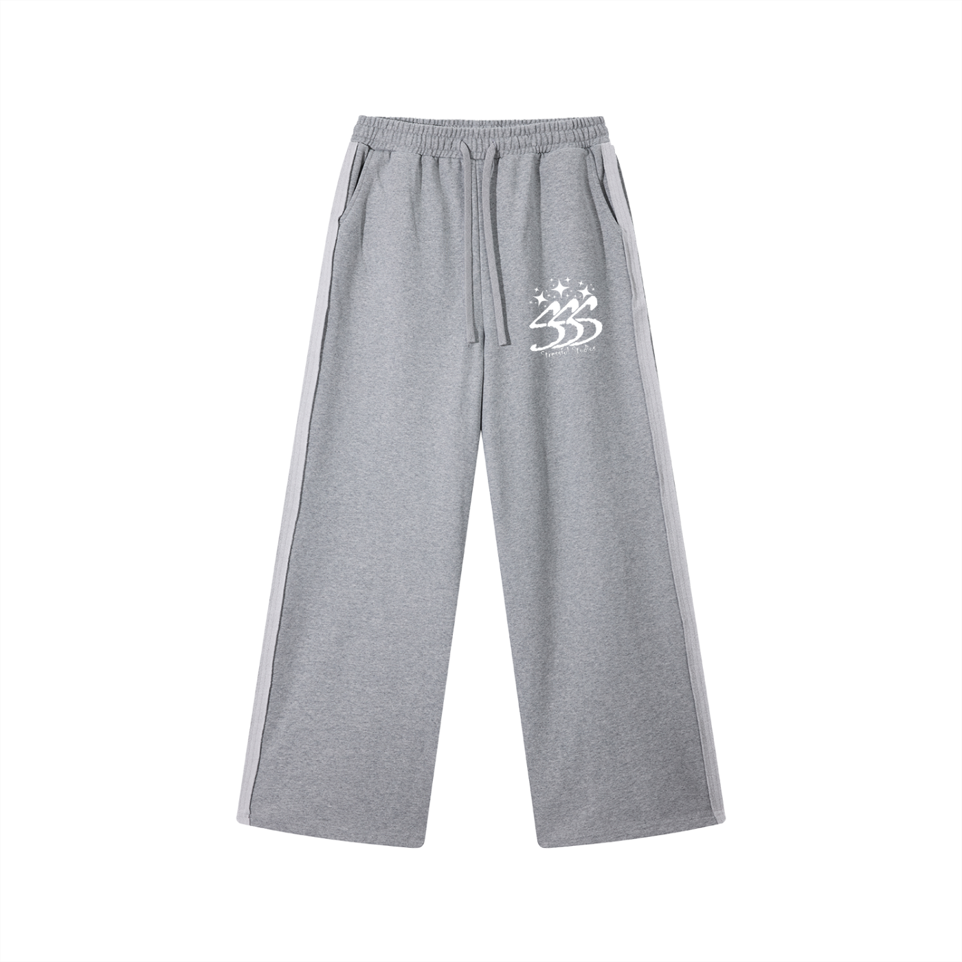 Contrast Tape Straight-Leg Sweatpants