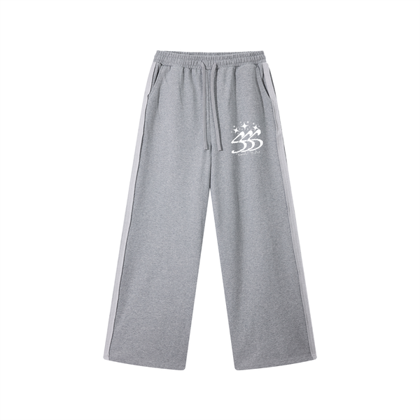 Contrast Tape Straight-Leg Sweatpants