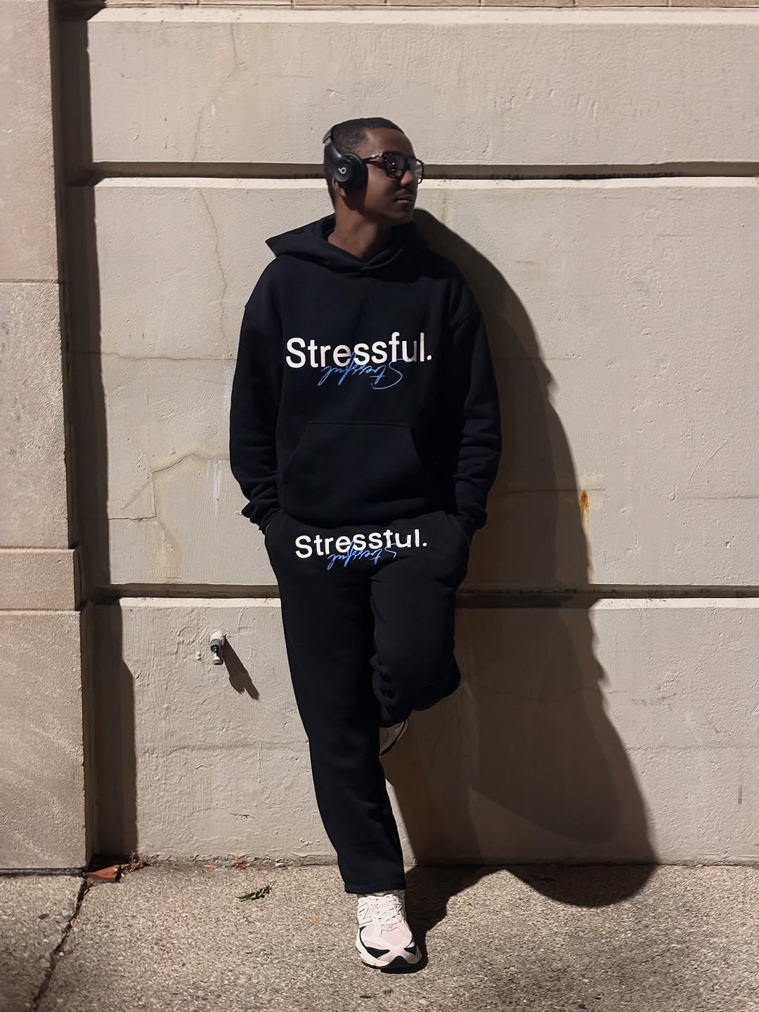 Stressful. Black Sweatsuit ( Hoodie )